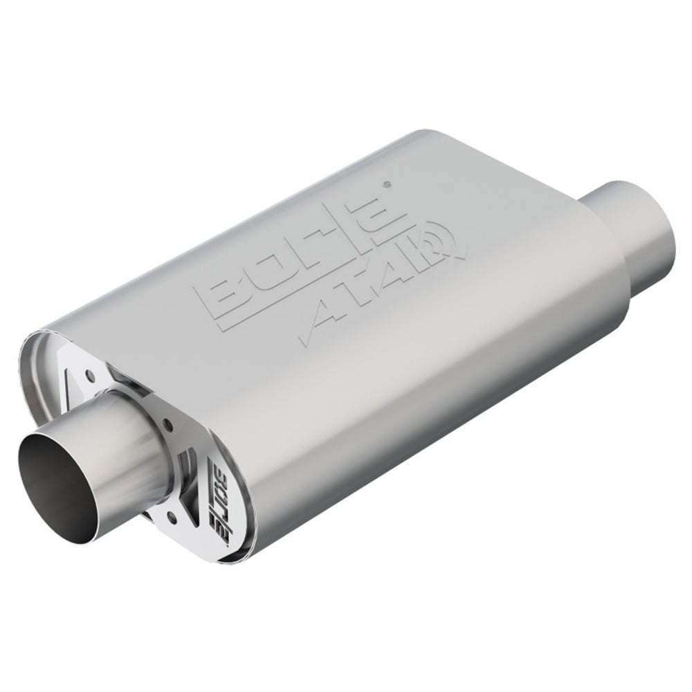 Borla CrateMuffler SBC Hot 350/383 3 inch Offset/Center 14in x 4.35in x 9in Oval Muffler 400844 BORLA EXHAUST