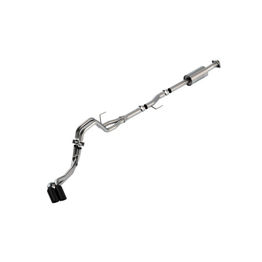 Borla F-150 2021 2.7L/3.5L 4dr CC SB EC STB Lar/KingR/Plnm/LTD 3/2.25 DSE CB S-Type BLK CHR Tips 140871BC CAT-BACK