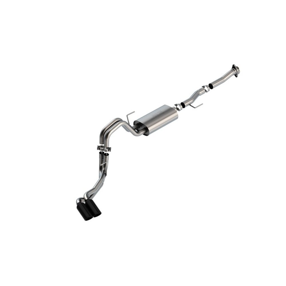 Borla F-150 2021 5.0L 2dr RC SB (122.8 WB) XL/XLT 3/2.25 DSE Cat-Back S-Type Black Chrome Tips 140876BC CAT-BACK