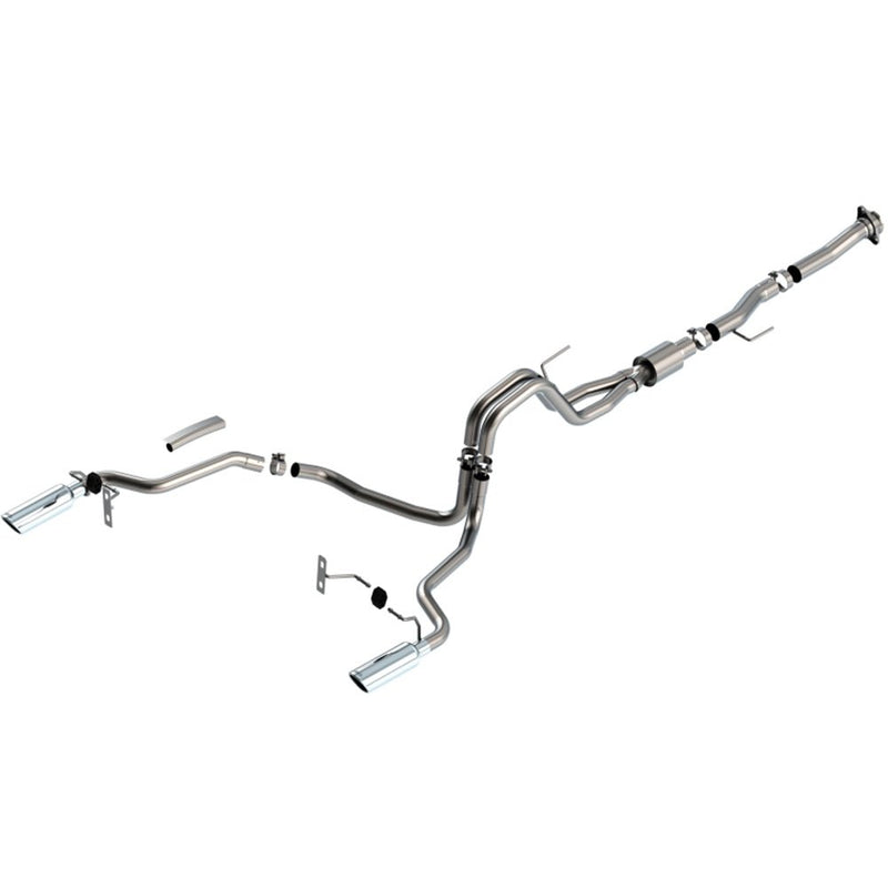 Borla F-150 2021 5.0L 2dr RC SB (122.8 WB) XL/XLT 3/2.25 SRE Cat-Back ATAK Chrome Tips 140869 CAT-BACK