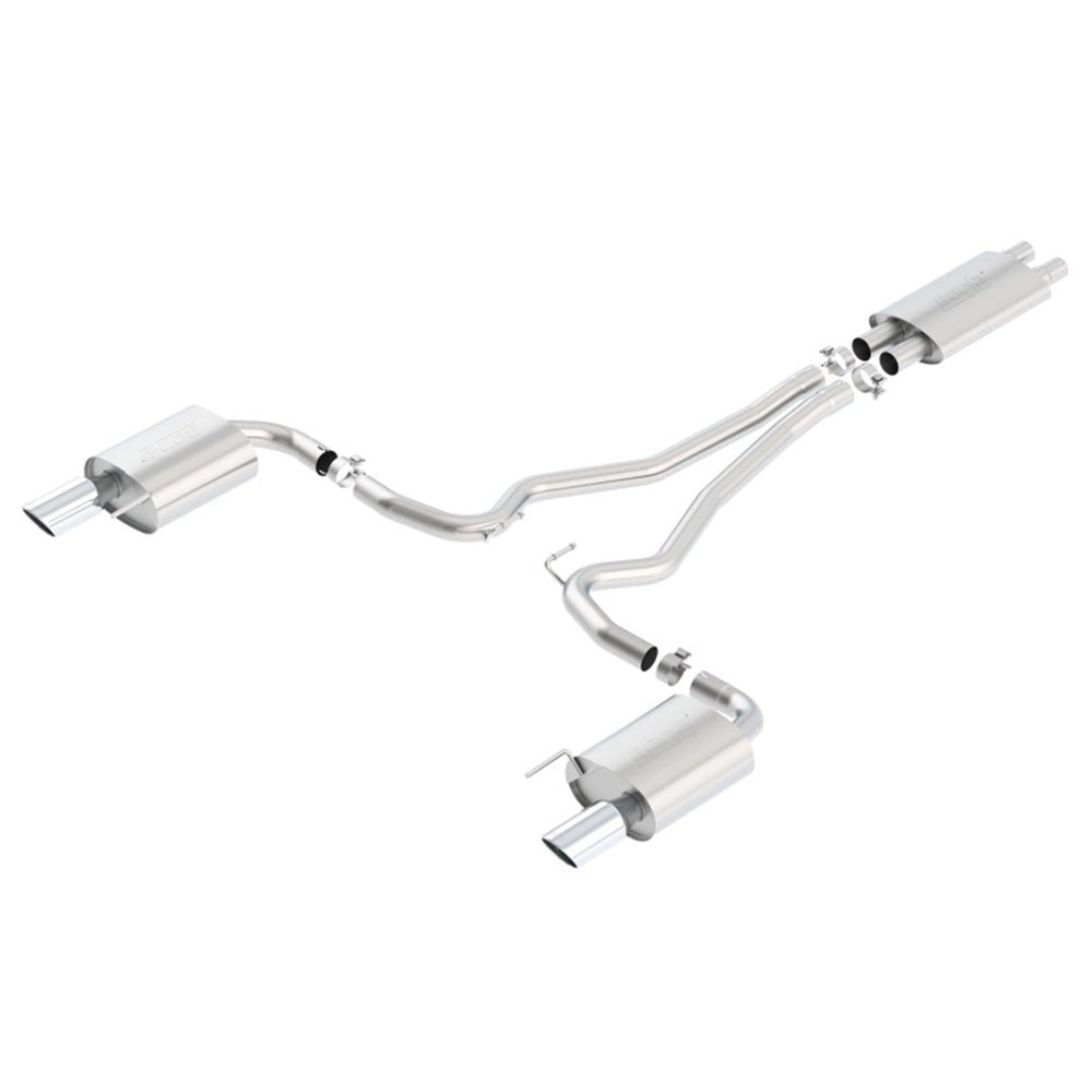Borla Touring Cat-Back 15 Ford Mustang GT 5.0L V8 MT/AT 2.5in pipe 4in tip 140589 MUSTANG