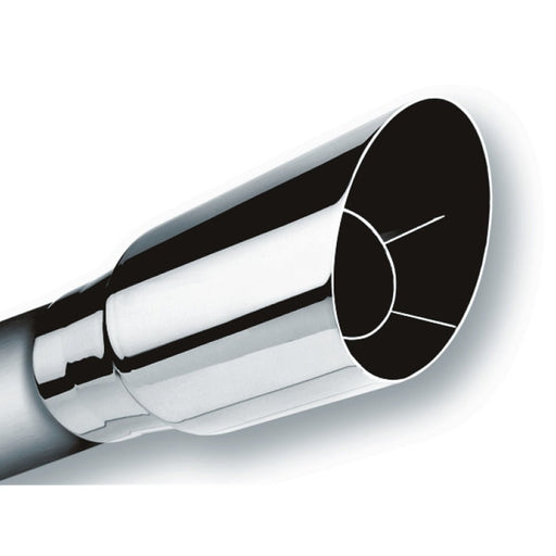 Borla Universal Polished Tip Single Round Angle-Cut (inlet 2 1/2in. Outlet 3 1/2in) *NO Returns* 20120 BORLA EXHAUST