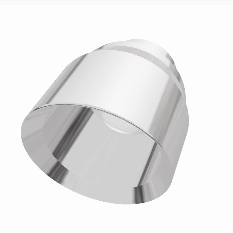MagnaFlow Tip Stainless Double Wall Round Single Outlet Polished 4.5in DIA 2.5in Inlet 5.75in Length