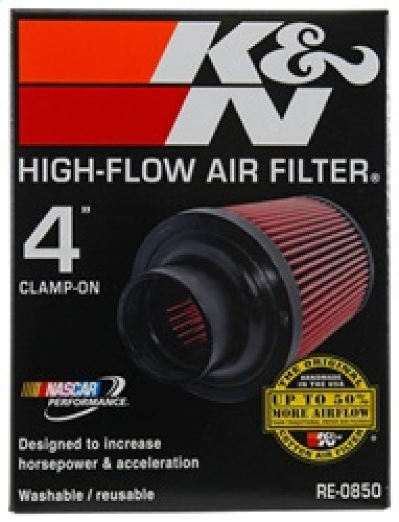 K&N Universal Air Filter (4in. Flange / 6in. Base OD / 4-5/8in. Top OD / 6in. Height) K&N Engineering Air Filters - Universal Fit