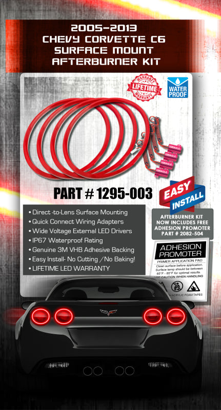 Oracle Chevy Corvette C6 05-13 LED Waterproof Afterburner Kit - Red ORACLE Lighting Fog Lights