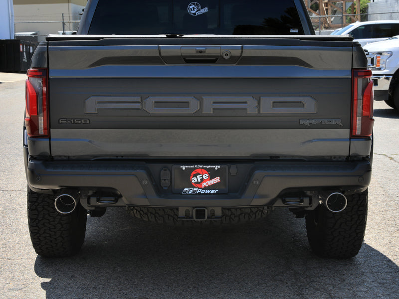 aFe 21-24 Ford F-150 Vulcan Series 3 IN to 3-1/2 IN Stainless Steel Cat-Back Exhaust System - Black aFe Catback