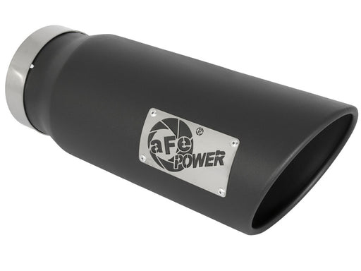 aFe Power MACH Force-Xp 5in In x 6in Out x 15in L Bolt-On 409 SS Exhaust Tip - Black aFe Catback