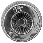 K&N Universal Filter Chrome Round Tapered White - 4in Flange ID x 1.125in Flange Length x 5.5in H K&N Engineering Air Filters - Universal Fit