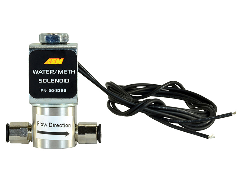 AEM Water/Methanol Injection System - High-Flow Low-Current WMI Solenoid - 200PSI 1/8in-27NPT In/Out AEM Water Meth Kits