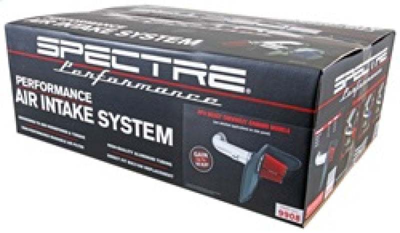 Spectre 10-12 Chevy Camaro V8-6.2L F/I Air Intake Kit - Clear Anodized w/Red Filter Spectre Cold Air Intakes