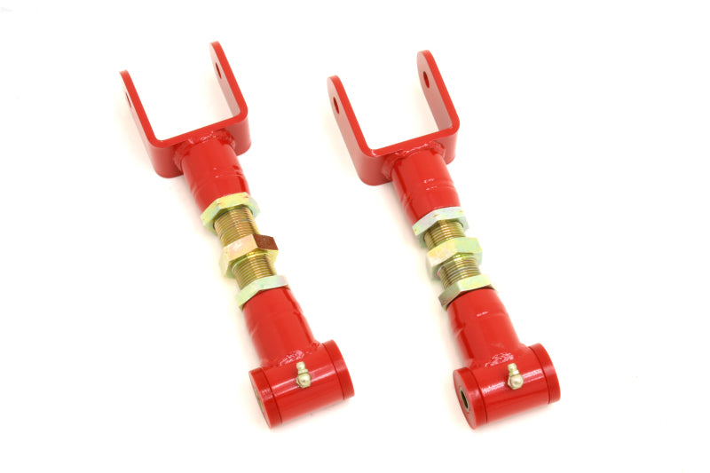 BMR 79-04 Fox Mustang Upper Control Arms On-Car Adj. (Polyurethane) - Red BMR Suspension Control Arms