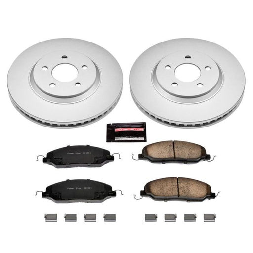 Power Stop 05-10 Ford Mustang Front Z17 Evolution Geomet Coated Brake Kit PowerStop Brake Kits - Performance Blank