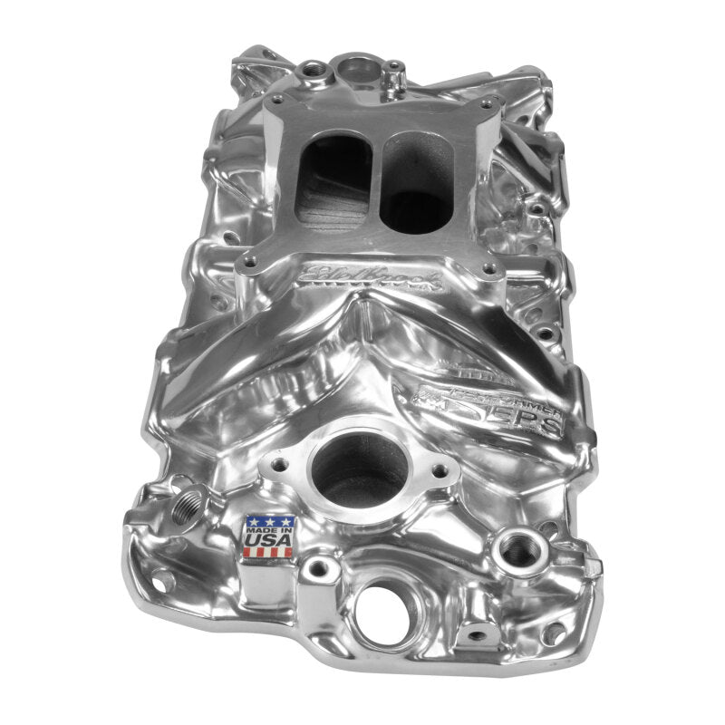 Edelbrock Chevy SB Performer EPS Manifold w/ Oil Fill Tube - Polished Finish Edelbrock Intake Manifolds