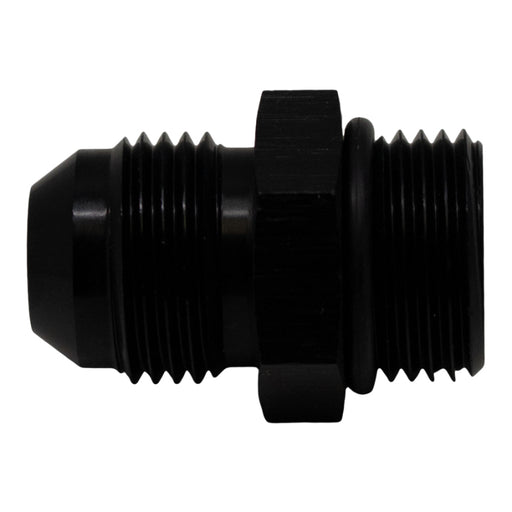 DeatschWerks 8AN ORB Male to 8AN Male Flare Adapter (Incl O-Ring) - Anodized Matte Black DeatschWerks Fittings