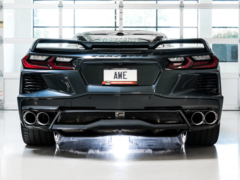 AWE Tuning 2020 Chevrolet Corvette (C8) Touring Edition Exhaust - Quad Chrome Silver Tips AWE Tuning Catback