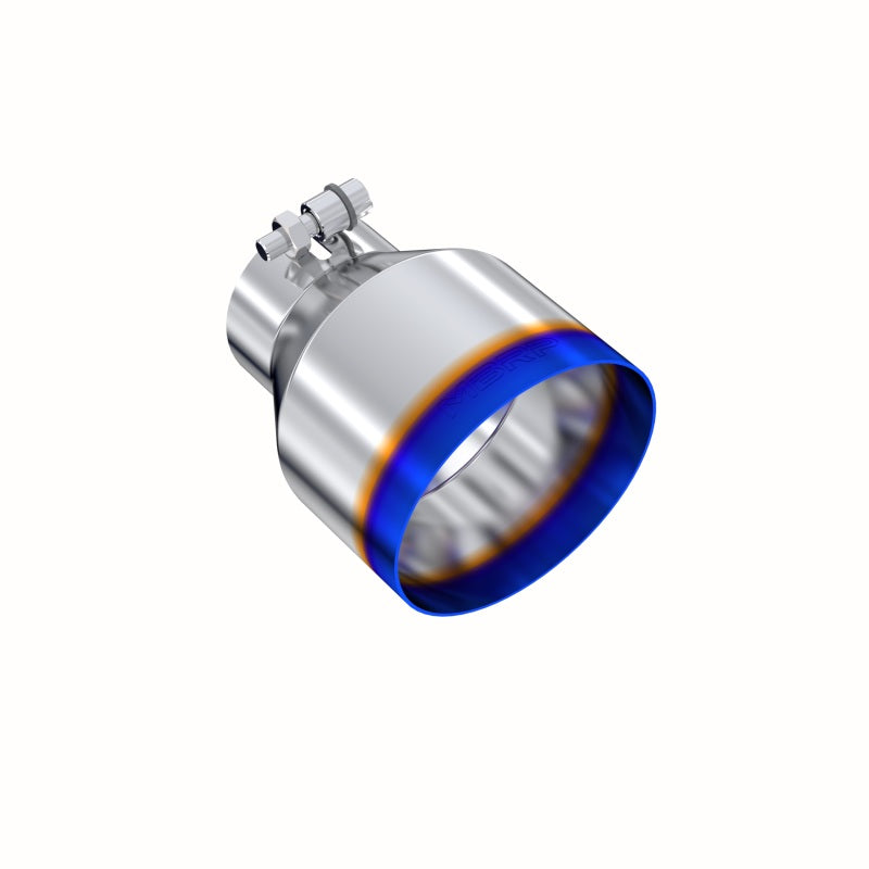 MBRP T304 Stainless Steel Burnt End Angle Cut Exhaust Tip - 3in. ID / 5in. OD / 6.5in. Length MBRP Tips