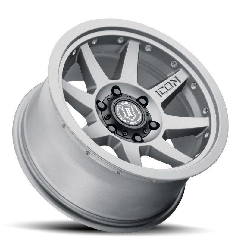 ICON Rebound Pro 17x8.5 6x135 6mm Offset 5in BS 87.1mm Bore Titanium Wheel ICON Wheels - Cast