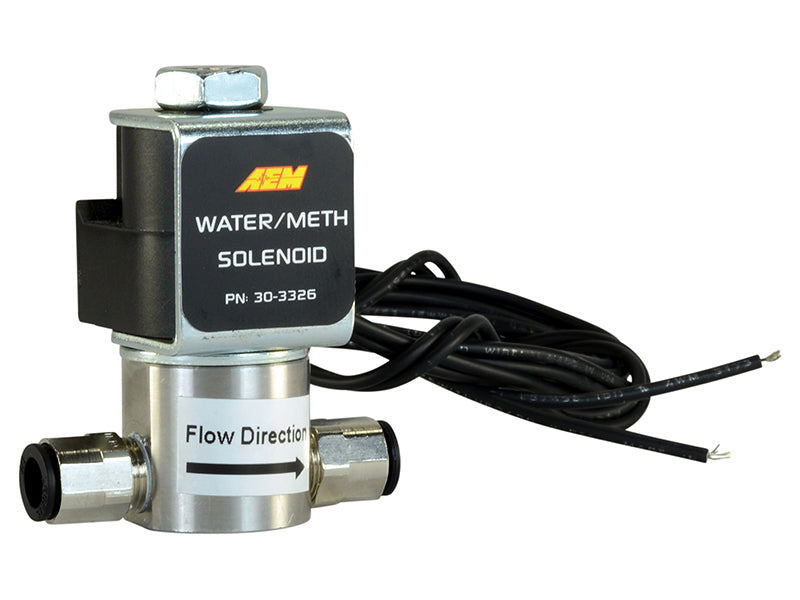 AEM Water/Methanol Injection System - High-Flow Low-Current WMI Solenoid - 200PSI 1/8in-27NPT In/Out AEM Water Meth Kits