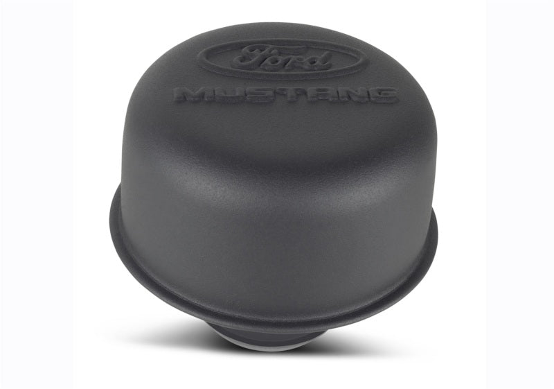 Ford Racing Black Crinkle Finish Breather Cap w/ Ford Mustang Logo Ford Racing Engine Breather Filters