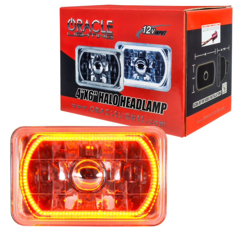 Oracle Pre-Installed Lights 4x6 IN. Sealed Beam - Amber Halo ORACLE Lighting Headlights