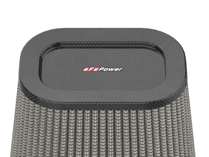 aFe Track Series Intake Pro DRY S Air Filter 4IN F x (7-3/4 x 6-1/2)IN B x (5-3/4 x 3-3/4)IN T x 7IN