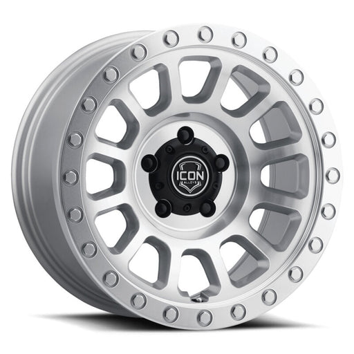 ICON Hulse 18x9 5x150 25mm Offset 6in BS Silver Machined ICON Wheels - Cast