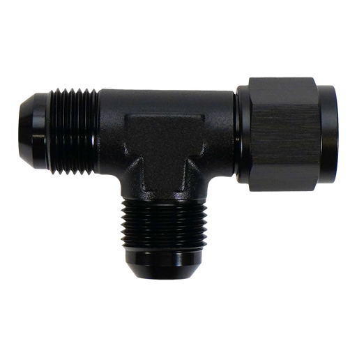 DeatschWerks 10AN Male Flare to Female Flare Swivel Tee on Straight DeatschWerks Fittings