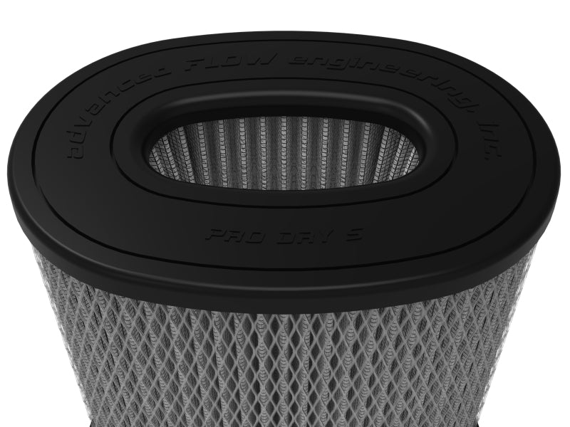 aFe MagnumFLOW Pro DRY S Univ Air Filter 5-1/2x3-1/2in F x 8-1/4 x 6in B x 8 x 5-3/4in T x 9in H aFe Air Filters - Universal Fit