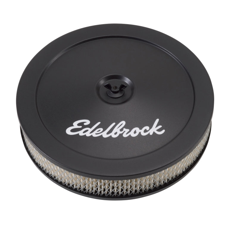 Edelbrock Air Cleaner Pro-Flo Series Round Steel Top Paper Element 10In Dia X 3 5In Black Edelbrock Air Filters - Universal Fit