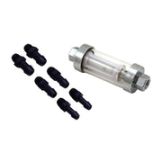 Spectre Premium Clearview Fuel Filter (Incl. 1/4in. / 5/16in. / 3/8in. Barb Fittings) Spectre Fuel Filters