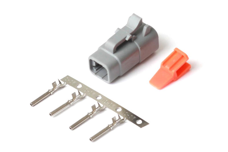 Haltech Male Deutsch DTM-4 Connector 7.5 Amp Plug & Pins Haltech Wiring Connectors