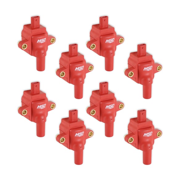 7.3L GODZILLA IGNITION COIL, RED, SET OF 8 82838 MSD Autoparts