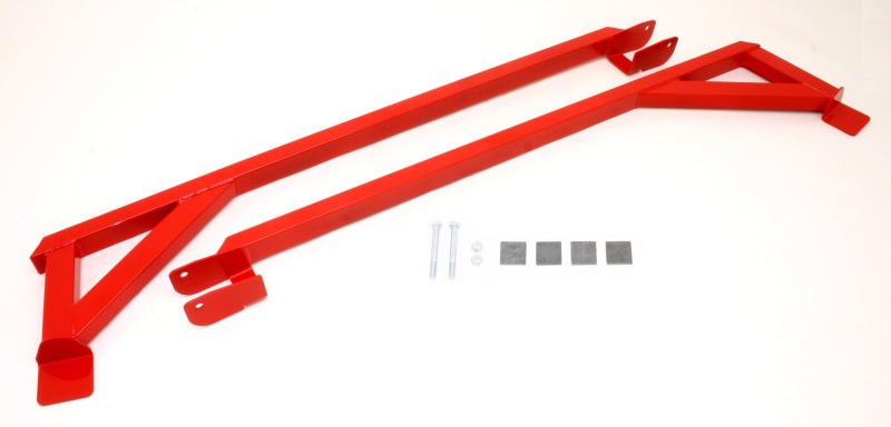 BMR 82-82 3rd Gen F-Body Weld-On Boxed Subframe Connectors (Inside Frame Exhaust) - Red BMR Suspension Chassis Bracing