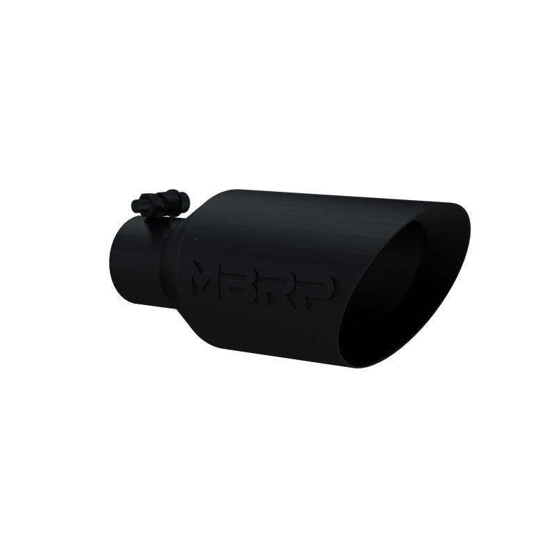 MBRP Universal Dual Wall Angle Rolled End Tip 4-1/2in OD / 2-1/2in Inlet / 11in Length - Black MBRP Tips