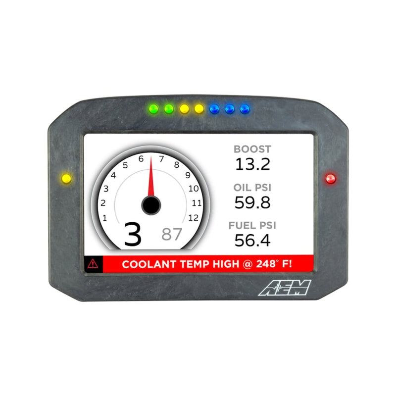 AEM CD-7G Carbon Flush Digital Dash Display w/ Internal 20Hz GPS & Antenna AEM Gauges