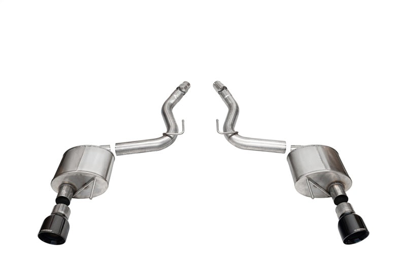 Corsa 2024+ Ford Mustang GT Sport Axle-Back Dual Rear Exit with 4.5in Black PVD Pro-Series Tips CORSA Performance Axle Back