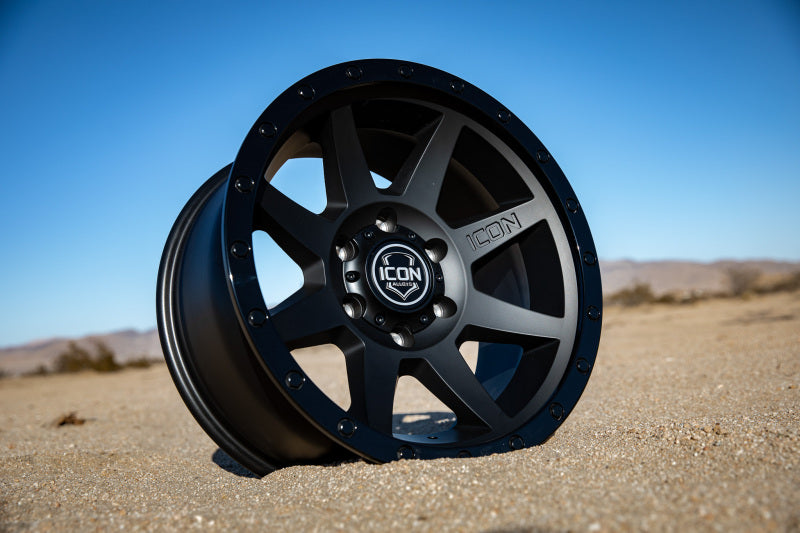 ICON Rebound 18x9 6x135 6mm Offset 5.25in BS 87.1mm Bore Double Black Wheel ICON Wheels - Cast
