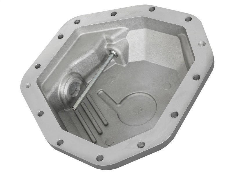 aFe Power Street Ser Rear Diff Cover Raw w/Mach Fin 2017 Ford Diesel Trucks V8-6.7L(td) Dana M275-14 aFe Diff Covers