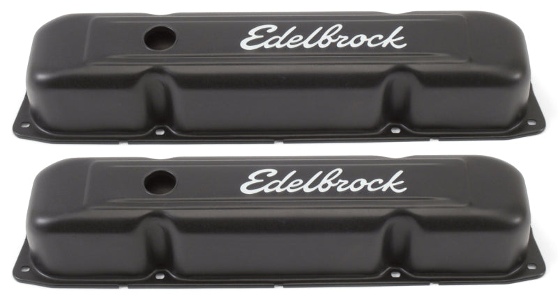 Edelbrock Valve Cover Signature Series Chrysler 1958-1979 361-440 V8 Black Edelbrock Valve Covers