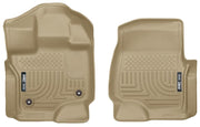 Husky Liners 15-23 Ford F-150 Super/Super Crew Cab WeatherBeater Tan Front Floor Liners Husky Liners Floor Mats - Rubber