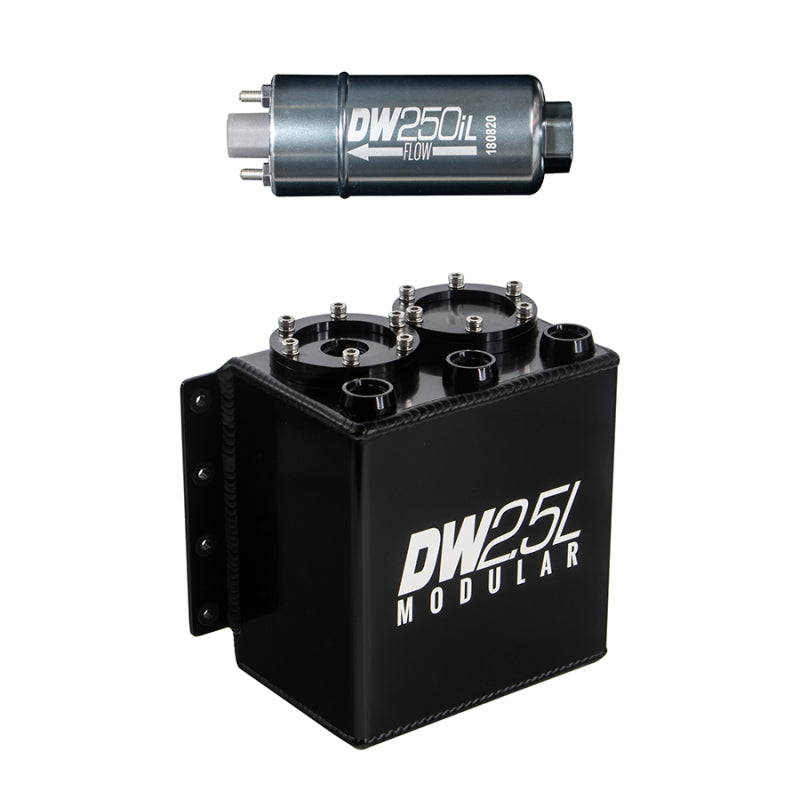 DeatschWerks 2.5L Modular Surge Tank (Incl. 1 DW250iL In-Line Fuel Pump) DeatschWerks Surge Tanks