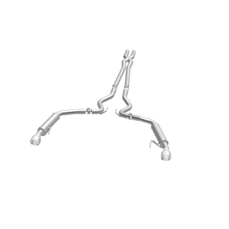 MagnaFlow Cat Back, SS, 2.5in, Competition, Dual Split Polished 4.5in Tips 2015 Ford Mustang V6 3.7L Magnaflow Catback