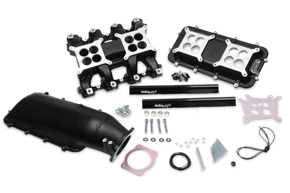 Holley Mid-Rise Intake - GM LS1/LS2/LS6 w/ 95mm Top - Black 300-126BK HOLLEY Autoparts