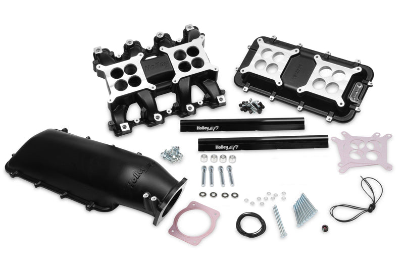 Holley Mid-Rise Intake - GM LS1/LS2/LS6 w/ 95mm Top - Black Holley EFI Autoparts