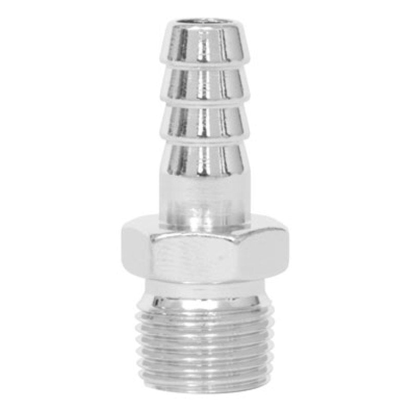 Spectre Fuel Fitting 3/8in. Hose Barb NPT Threads - Chrome Spectre Fittings