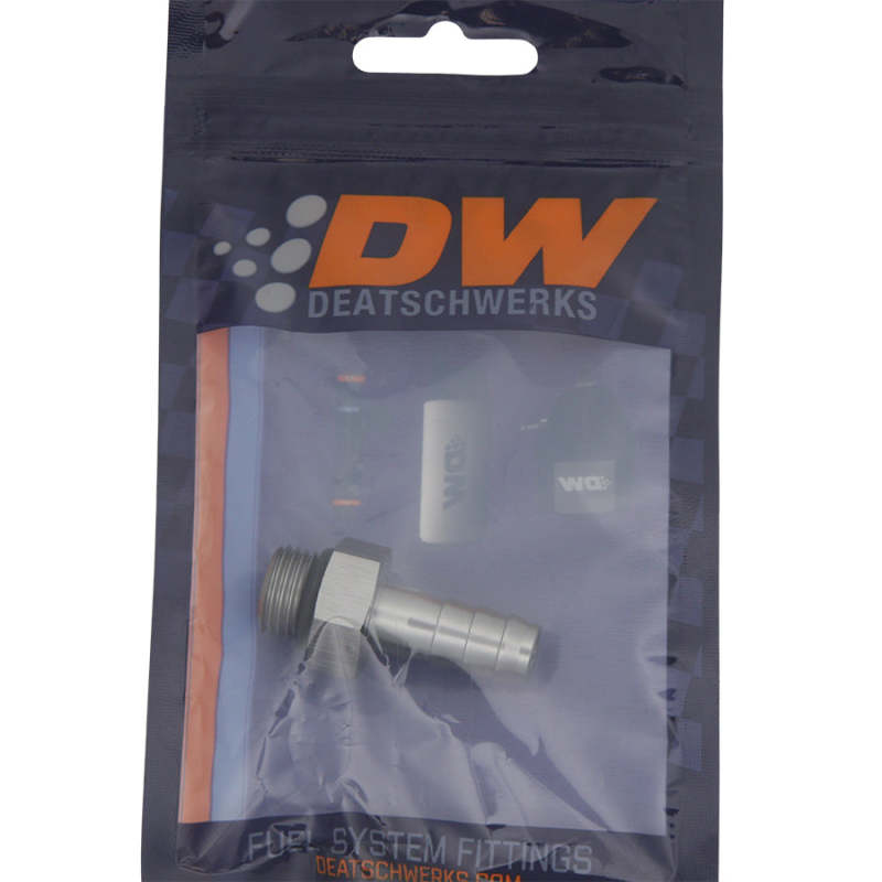 DeatschWerks 6AN ORB Male To 3/8in. Male Triple Barb Fitting (Incl. O-Ring) DeatschWerks Fittings