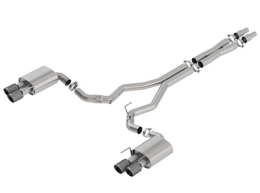Borla 18-19 Ford Mustang GT 5.0L Coupe w/o Valves ATAK 3in Cat-Back Exhaust-Blk Carbon Fiber Tips Borla Catback
