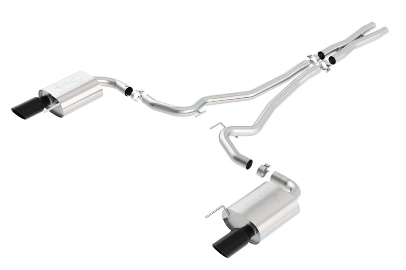 Borla Atak S Cat-Back 15-17 Ford Mustang GT 5.0L V8 MT/AT 2.5in pipe 4in tip (Black Chrome) Borla Catback