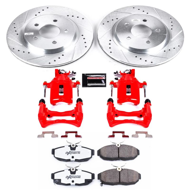 Power Stop 2012 Ford Mustang Rear Z26 Street Warrior Brake Kit w/Calipers PowerStop Brake Kits - Performance D&S