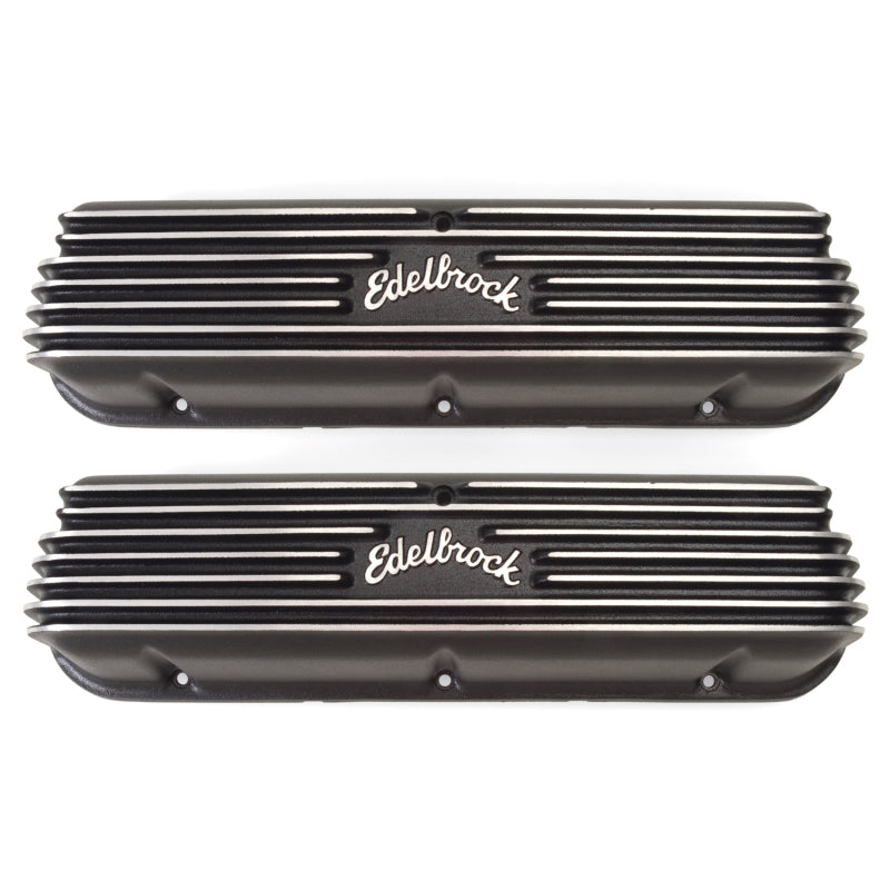 Edelbrock Valve Cover Classic Series Ford 1962-95 221 351W V8 Black Edelbrock Valve Covers